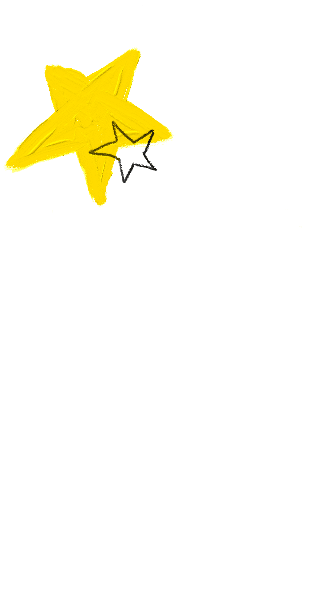 Scribbled yellow stars